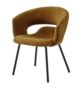 Moloo Sill&oacute;n de mesa de tela Luxury mostaza