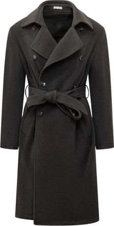 Breras Milano Cappotto doppiopetto con cintura - - Coats - Uomo - Nero - L