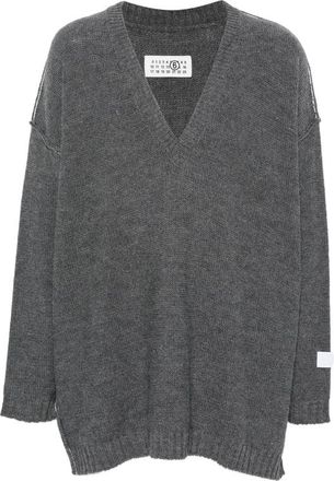 Maison Margiela V-neck Drop-shoulder Sweater