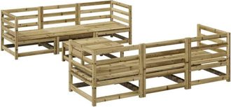 vidaXL 7 Piece Garden Sofa Set Impregnated Wood Pine vidaXL