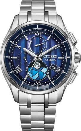 Citizen ATTESA Atomic Timekeeping Stained Glass Chronograph Super Titanium Bracelet Watch, 41.5mm in Silver-Tone at Nordstrom