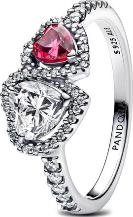 Pandora Rings - Hearts sterling silver ring with cherries jubilee - silver - Rings for ladies