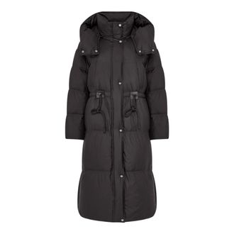 Cesare Gaspari Jassen, Dames, Zwart, M, Polyester, Oversized Hooded Down Puffer Coat