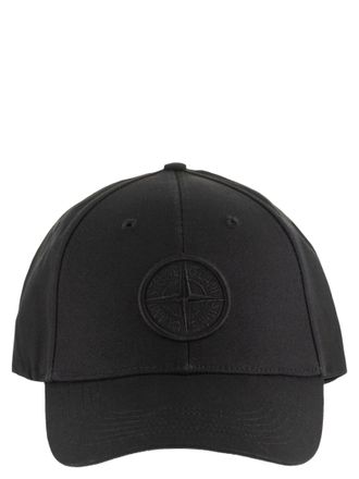 Stone Island Cap With Embroidered Compass Logo