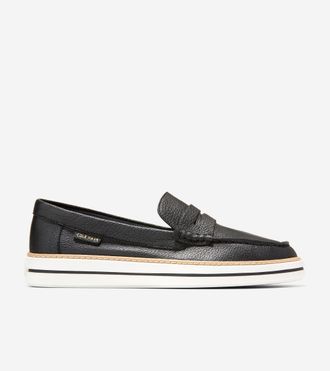 Cole Haan Womens Pinch Long-Weekender Penny Loafers - Black Size 6.5