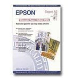 Epson WaterColor Paper - Radiant White carta inkjet A3+ (330x483 mm) 20 fogli Bianco