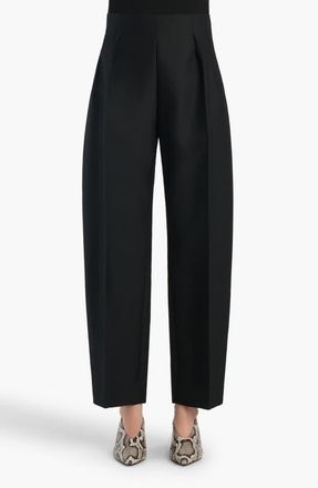 Khaite Somera Wool & Silk Cady Pants in Black at Nordstrom, Size 4
