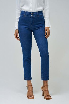 Salsa Slim-fit-Jeans SALSA Salsa Jeans Jeans Secret Denim Crop Slim, Damen, Gr. 26, L&auml;nge 28, blau, Obermaterial: 54% Baumwolle CO. 32% Lyocell CLY. 12% Pol