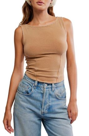 Free People Iconic Boat Neck Tank in Tannin at Nordstrom, Size X-Large