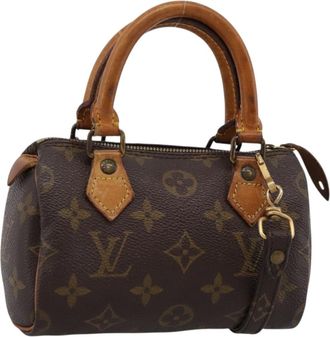 Louis Vuitton Speedy Mini Hl Monogram Canvas Brown Canvas Handbag (Pre-Owned)