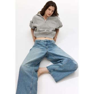 H&M Baggy low waist jeans in Light Denim Blue at Nordstrom, Size 12