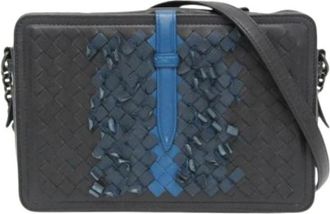 Bottega Veneta Pre-owned Cross Body Bags, female, Blue, Size: ONE SIZE Pre-owned Belt Flap Camera Bag