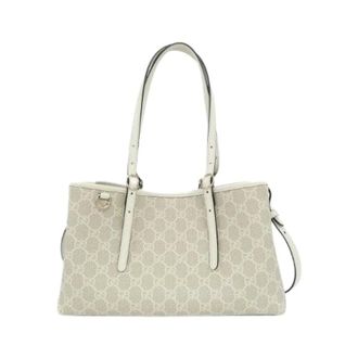 Gucci Pre-owned GG Emblem GG Monogram Coated Canvas Shoulder Bag - Dames - Pre-owned - Beige - Maat: ONE Size