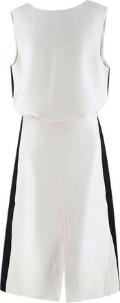 Burberry Ivory & Black Sleeveless Top & A-Line Skirt Size XL