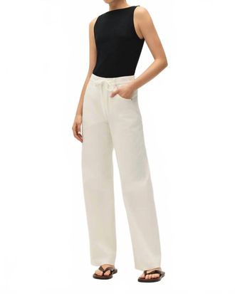 Elodie Edda Wide Leg Pants In White