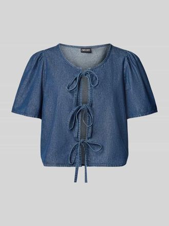 Pieces Relaxed Fit Blusenshirt aus reiner Baumwolle Modell TENIM in Dunkelblau, Gr&ouml;&szlig;e XL