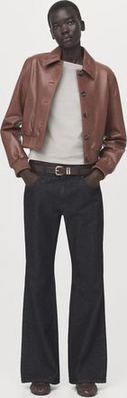 Mango Maglietta collo barca cotone marrone medio - Donna - XXS - MANGO