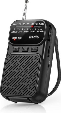 No Brand Radio Digital Port&aacute;til Con Se&ntilde;al Potente Y Funciones De Emergencia