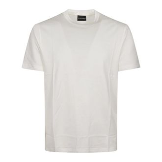 Emporio Armani Basic Filo di Scozia T-shirt - Heren - T-shirts - Wit - L - Katoen - Tops