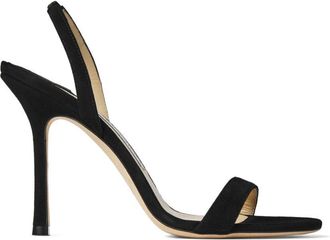 Jimmy Choo London Jenn Su&egrave;de leren sandalen