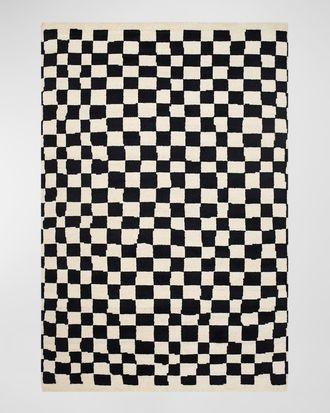 Surya Rugs Damier Hand-Knotted Rug, 6 x 9