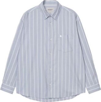 Carhartt Work in Progress Beale Long Sleeve Shirt - Heren - Casual Overhemden - Blauw - L - Katoen - Overhemden