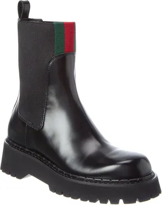 Gucci Wed Shiny Leather Boot