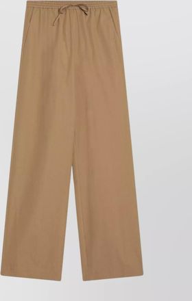 Loulou Studio cotton trousers with elastic waistband and wide leg