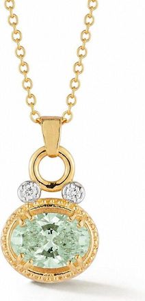 I.Reiss Company 14K 2.55 Ct. Tw. Diamond & Green Amethyst Necklace