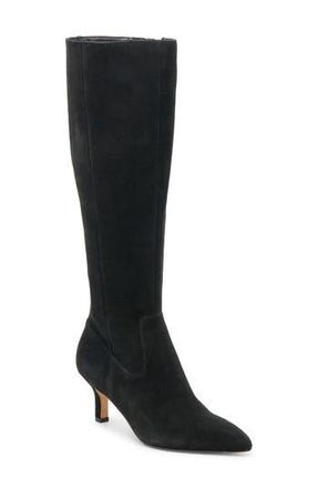 Dolce Vita Attie H2O Water Resistant Knee High Boot in Onyx Suede H2O at Nordstrom Rack, Size 6.5