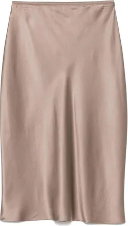 Joseph Groene Zijden Midi Rok - Dames - Korte rokken - Bruin - M - Rokken