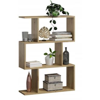 OEM Bask 3 Mensola Artigianale In Rovere, In Piedi, Divisorio Per Soggiorno, Ufficio, Camera Da Letto Mk