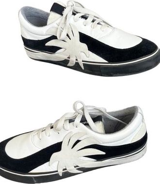 Palm Angels Mens Black And White Sneakers Size 41