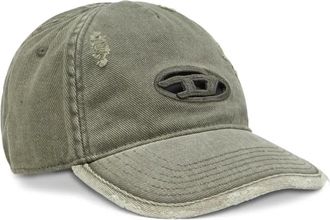 Diesel Cappello da baseball C-Ball-Utlt con effetto vissuto - Verde