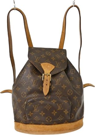 Louis Vuitton Montsouris Monogram Brown Canvas Backpack Bag (Pre-Owned)