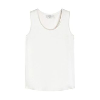 Max Mara Sleeveless Tops, female, White, Size: XS top e canotte poliestere