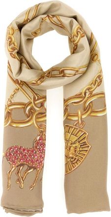 Burberry Accessoires, unisex, Veelkleurig, ONE Size, Gedrukte Zijden Foulard
