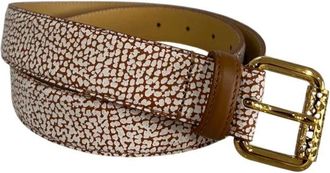 Borbonese Accessoires, Dames, Bruin, ONE Size, Leer, Leren Riem