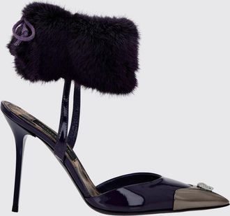 Philipp Plein Slingback in vernice con Skull e tacco a spillo