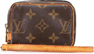 Louis Vuitton Pre-owned Clutches, female, Brown, Size: ONE SIZE Pre-owned Small Wristlet Pouch