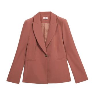 Oltre Jassen, Dames, Roze, 2Xl, Polyester, Technische Stof Blazer
