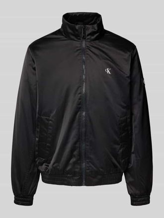 Calvin Klein Jeans Bomberjacke mit Logo-Print in Black, Gr&ouml;&szlig;e XL