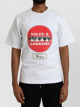 Dolce & Gabbana cotton printed crewneck short sleeve t-shirt