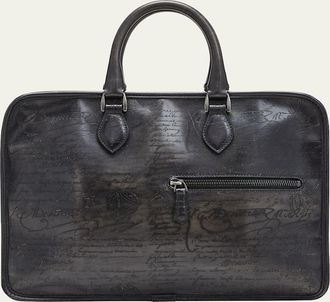 Berluti Mens Un Jour Venezia Scritto Leather Briefcase