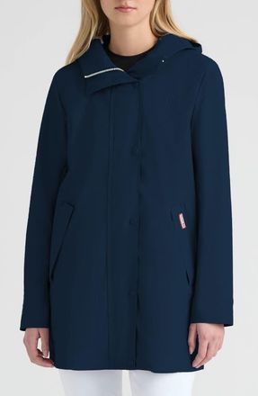 Hunter Acacia Waterproof Rubberized Rain Jacket in Midnight at Nordstrom, Size Medium