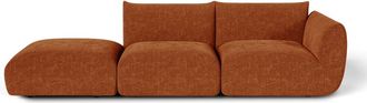 Sia Home Sof&aacute; modular 5 plazas terciopelo de chenilla terracota