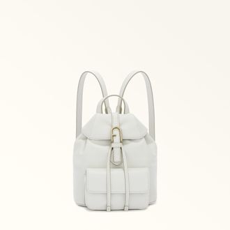 Furla Flow Zaino Marshmallow Bianco Pelle Di Vitello Claris Lux Donna