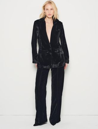 AS by DF Fiona Velvet Straight Leg Trousers