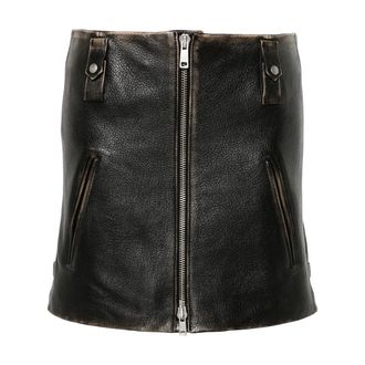 Prada Leather Mini Skirt