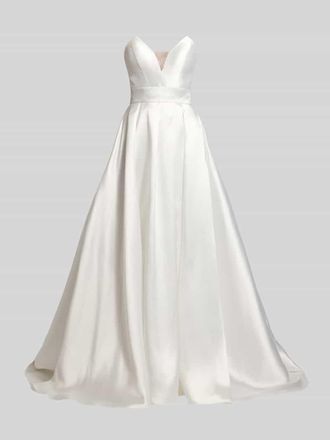 Luxuar Luxuar Regular Fit Brautkleid mit Zierknopfleiste in Offwhite, Gr&ouml;&szlig;e 40